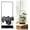 Black—Square, variant on Magnetic Levitating Planter with Rockery, Floating Plant Pot Air Plant Holder, Futuristic Suspension Decor for Desk Home Office (Black—Circle)
