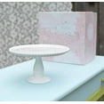 thumbnail image 5 of Cake & Candy Displays Cake Stand Dessert Pedestal 9 in Round Beaded Porcelain White, 5 of 5