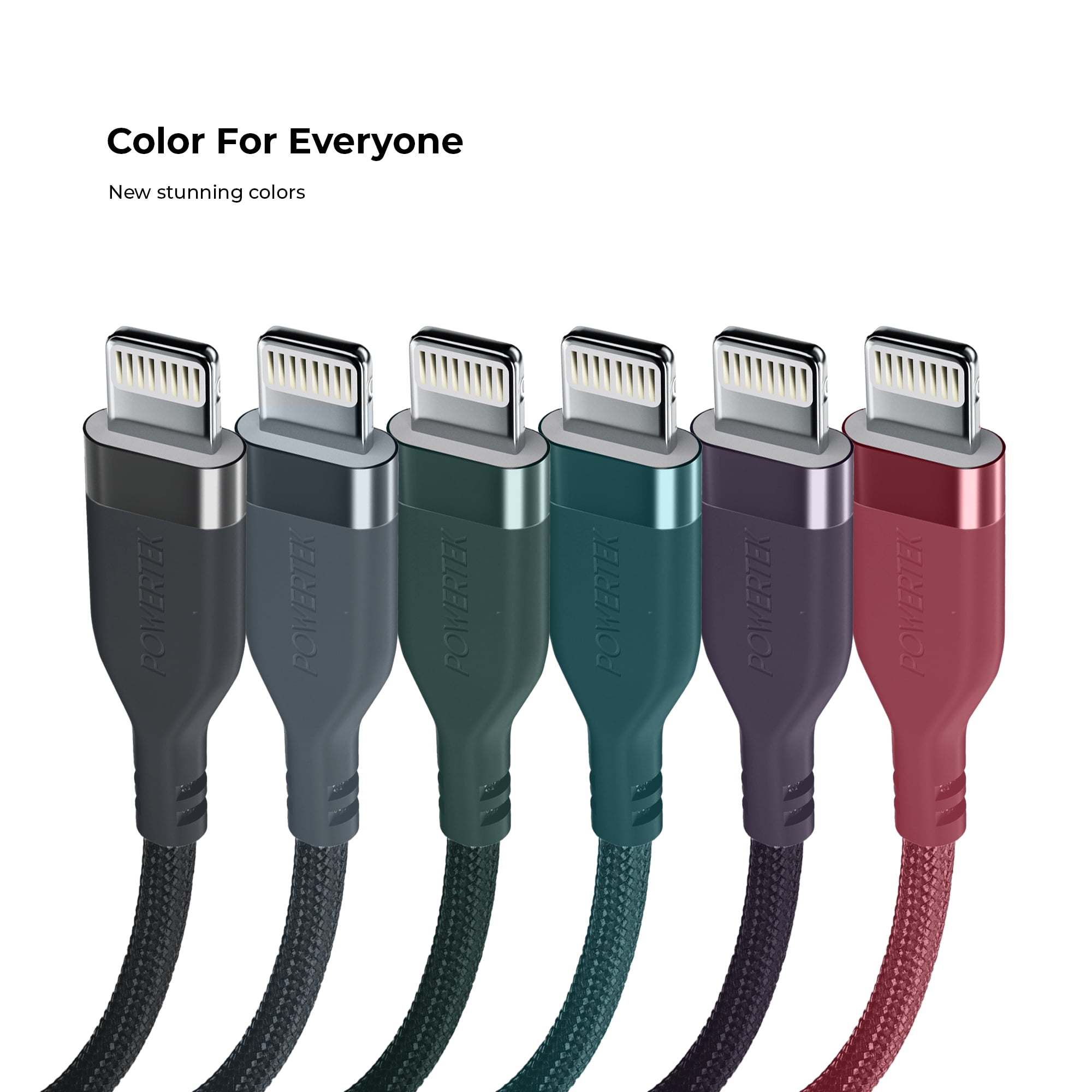 Liquipel Powertek Premium Braided USB-A to Lightning Cable - Black