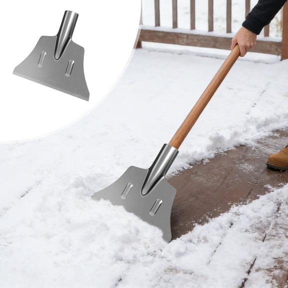 karymi Professional Heavy Duty Ergonomic Ice Breaking and Snow Removal Shovel Outdoor Winter Tool with Durable Blade for Clearing Driveway Sidewalk Car Vehicle and Thick Snow Gifts for Men