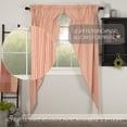 thumbnail image 4 of VHC Brands Sawyer Mill Red Prairie Curtain Set 2 Lined Drapes Farmhouse Country 84 Inch Long Cotton Vintage Stripes for Living Room, 4 of 7