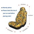 thumbnail image 3 of Uemuo Sunflowers Vintage Pattern Car Seat Covers for Front Seats Waterproof Seat Covers for Cars, Universal Auto Front Seats Protector Fits for Car-1, 3 of 6