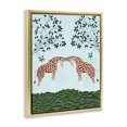 thumbnail image 3 of Stupell Industries Friendship Symmetrical Giraffes Gold Framed Floater Canvas Wall Art design by Susan Henke, 21 x 17, 3 of 9