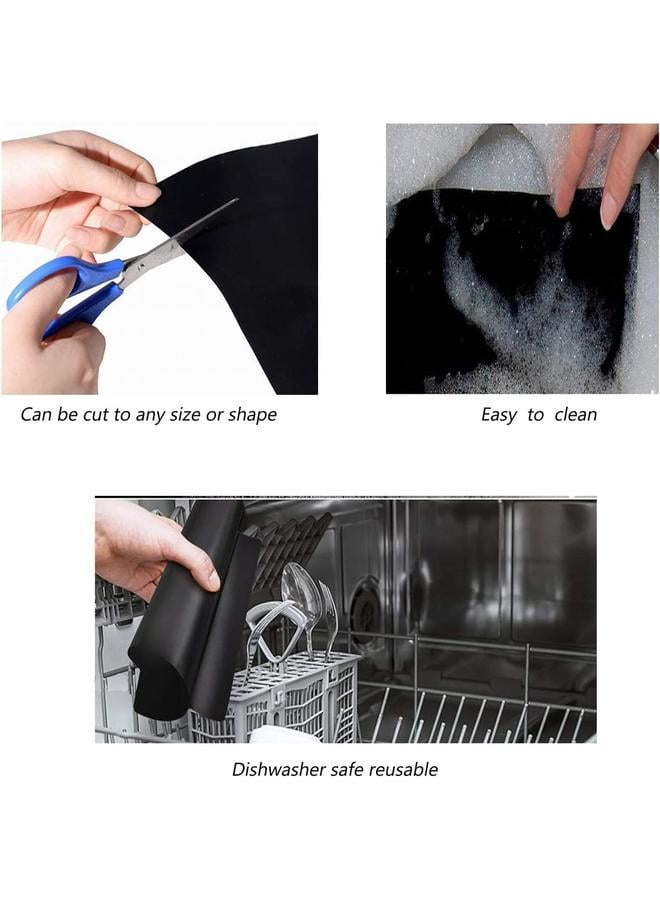 Large Oven Liners，5 PACK Heavy Duty Teflon Oven Liners,BBQ Grill Mats for Bottom of Oven for Gas, Baking Mat, Reusable