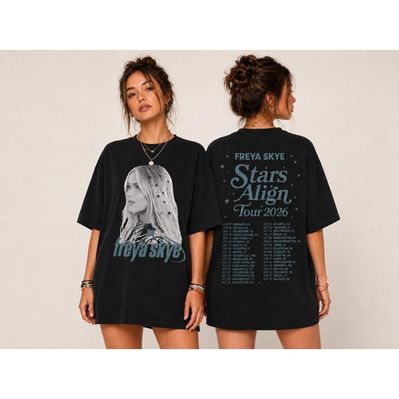 Frey Skye Stars Align Tou 2026 Shirt, Concert Tour Dates Graphic Tee, Front Back Fan T-Shirt