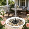 thumbnail image 2 of Solar Powered Floating Water Fountain, 11 Multi-style Nozzle Accessories, Automatic Sun Activated Pump, Low Maintenance Decor for Birdbath Backyard Pool, S:5.2in, 2 of 9