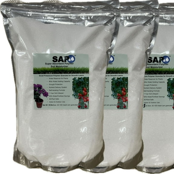 Soil Moist SAP Super Absorbent Polymer Water Storing Crystals Gel for Plants 25 Pounds