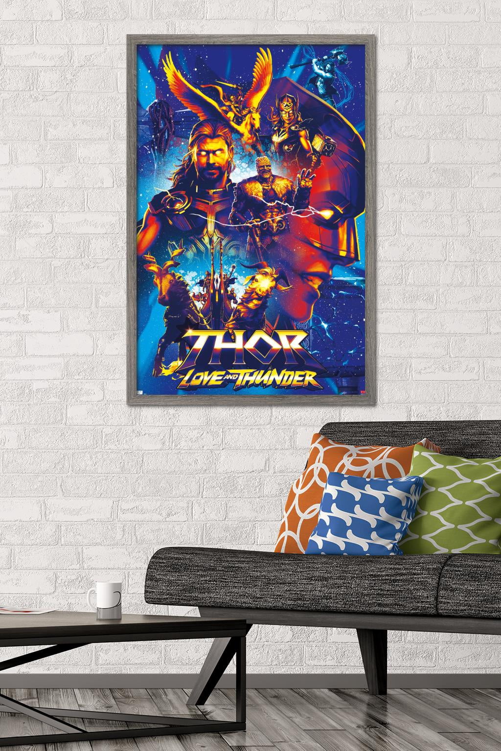 Marvel Thor: Love and Thunder - Group Wall Poster, 22.375" x 34" Framed