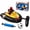 Yellow, variant on Funtogether Toys Inflatable RC Boats Air Cushion Water Soccer Boats with 2 Mini Footballs and Air Pump 2.4GHz 2 Pack