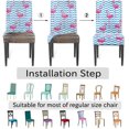 thumbnail image 6 of Summer Flamingo Dining Room Chair Covers Set of 2 Washable Kitchen Parsons Seat Protector Removable Dining Chair Slipcovers Decorative Stretch Dining Chair Covers for Home Party Hotel, 6 of 6