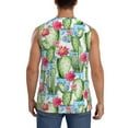 thumbnail image 4 of Daiia Flowers and Cactus Printed Men's Tank Tops,Casual Soft Sleeveless Gym Muscle Shirts Bodybuilding Tee-Large, 4 of 8