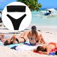 thumbnail image 4 of Wosthever Traje de baño elástico de piezas para mujer, ropa de playa sencilla, ropa de baño de ocio para vacaciones de verano Traje de baño Negro Wosthever OD021141-03B, 4 of 6