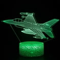thumbnail image 1 of Feltree 3D Aircraft Acrylic Night Light with Remote Control, Adjustable RGB LED Mood Lamp for Bedroom Decoration & Gift Giving, 1 of 7