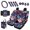 American Flag Floral, variant on POLERO 15 Piece Car Seat Cover Full Set, Steering Wheel Cover, Seat Belt Pads, Cup Coasters, Car Trash Bag, Center Console Pad, Key Fob Holder for Suv and Sedan
