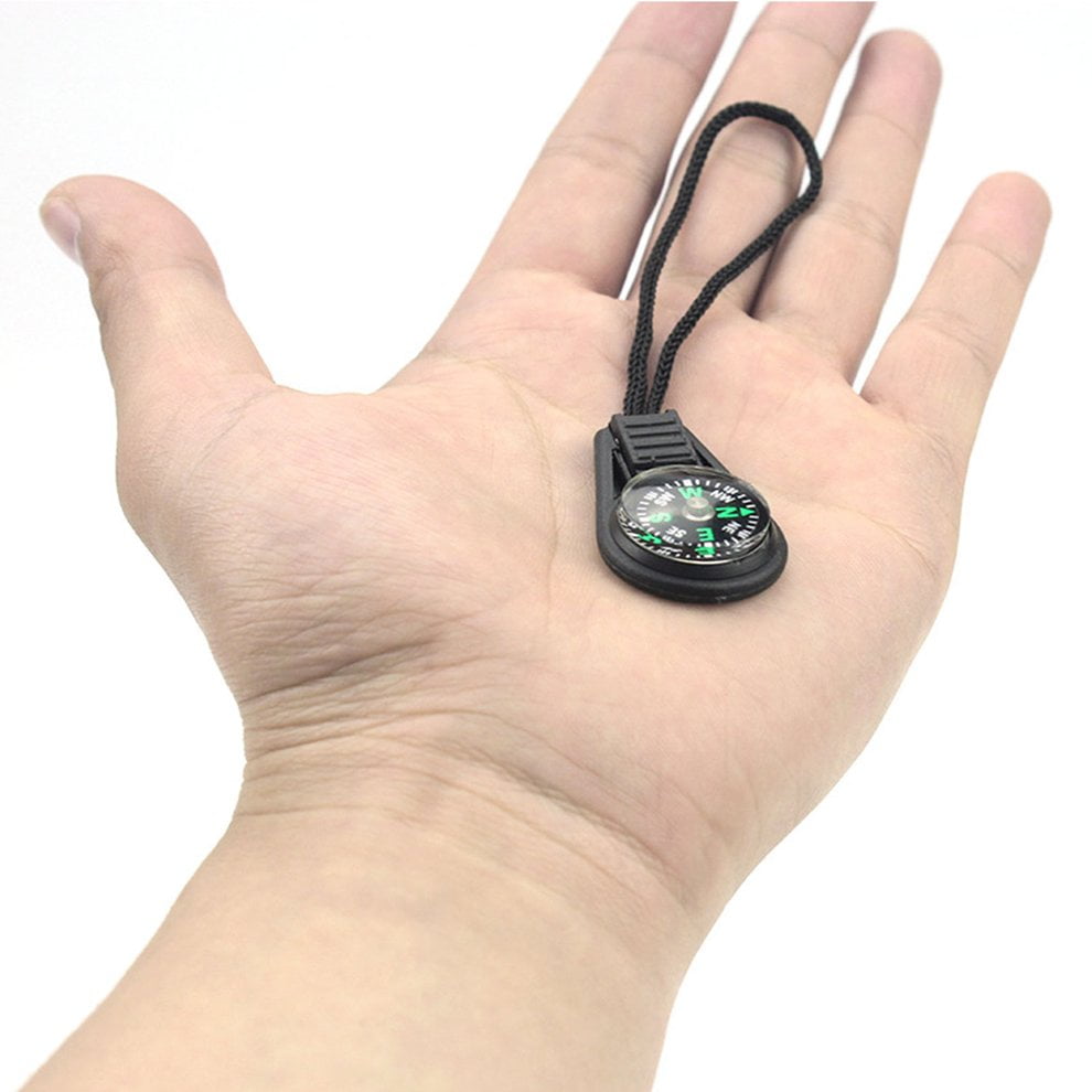 MachinYester Small Compass with rope pendant Mini compass compass Black