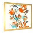 thumbnail image 2 of Designart 'Orange and Green Wildflowers III' Modern Framed Art Print, 2 of 4
