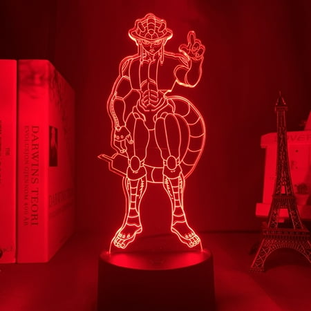 

GIAOGE 3D Illusion Night Light Anime Character Desk Lamp USB Powered 7 Colors LED Light with Touch Switch for Kids Gift Bedroom Decor