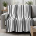 thumbnail image 2 of Grey Stripe Blanket Soft Cozy Warm Throw Blanket for Couch, Plush Fuzzy Flannel Fleece Blankets for Sofa, Farmhouse Minimalist Striped Bed Blankets Lightweight Gifts for Women, 30"x40", 2 of 9