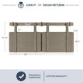 thumbnail image 2 of BELLEZE Wall Mounted Headboard for Queen Size Bed, Linen Fabric Padded Headboard Queen Upholstered Head Boards Solid Wood Hanging Headboard Panels with Stainless Steel Hooks for Bedroom - Pebble Grey, 2 of 7