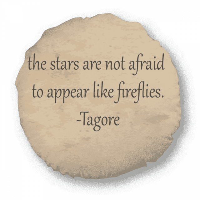 Qoutes Healing Sentences Stars Not Afraid Round Throw Pillow Home Decoration Cushion