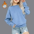 thumbnail image 2 of Mercatoo Girls Fuzzy 𝐒𝐡erpa Pullovers Cozy Fleece Lined Crewneck Warm Sweatshirt Kids Plush Casual Loose Fall Winter Tops, 2 of 9