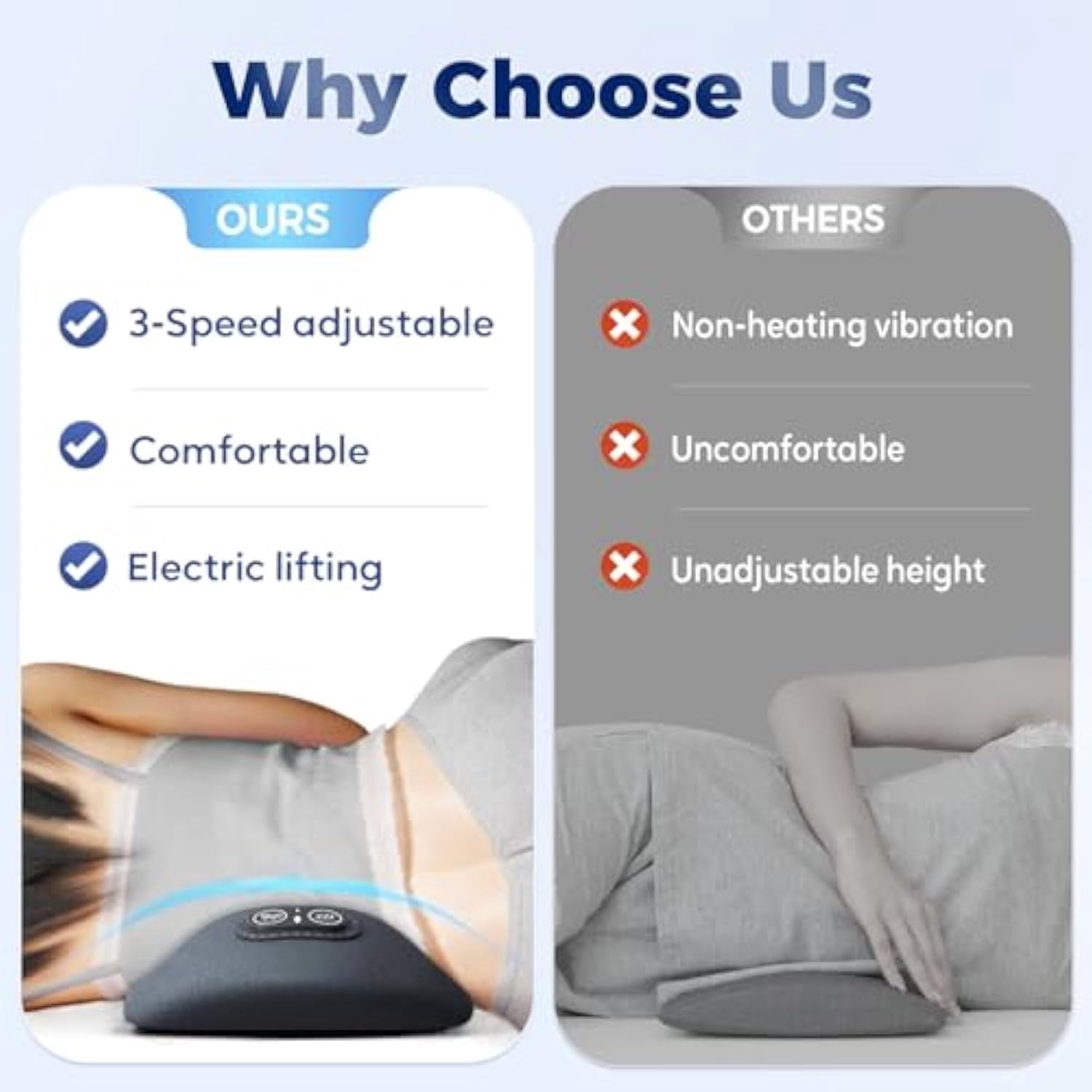 3-in-1 Back Massager, 2025 New Electric 3 in 1 Back Massager with Heat and Traction and Vibration for Bed and Chair, Backs Massagers for Neck and Shoulder