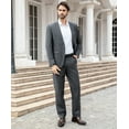 thumbnail image 4 of Cloudstyle Men's Solid Color Single-Breasted One-Button Suit Set (Jacket + Pants) with Side Vents - Slim Fit Spring Formal Wear Two-Piece, 4 of 15