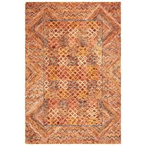 SAFAVIEH Aspen Quintella Geometric Wool Area Rug, Gold/Pink, 5' x 8'
