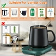 thumbnail image 4 of Moclever Electric Coffee Mug Warmer, Milk Tea Cup Heater with 3 Temperature Settings Auto Shut off for Home Office, White, 4 of 12