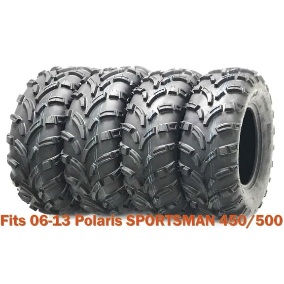 Set 4 WANDA ATV tires 25x8-12 & 25x11-12 for 06-13 Polaris SPORTSMAN 450/500