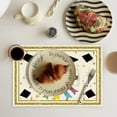 thumbnail image 4 of Graduation Themed Polyester Placemats For Dining Table Kitchen Slip Washable Table Mats Set Of 6 Modern Stylish Home Accessories, 4 of 5