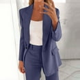 thumbnail image 2 of Enjoytime 2 Piece Sets for Women Solid Color Long Sleeve Button Down Blazer Long Pants Suit Set Business Casual Work Outfits Plus Size Womens Clothing, 2 of 8