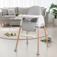 thumbnail image 2 of Bebbly Silla Alta para Bebé con Patas de Madera Antiderrapante Asiento Ergonómico con Charola y Arnés de Seguridad Ideal para Comer o Jugar Niños y Niñas desde 6 Meses Moderna y Fácil de Limpiar, 2 of 8