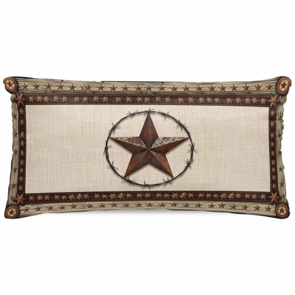 Country Texas Star Satin Pillowcase for Hair and Skin with Zipper, Soft Breathable Cooling Silk Pillow Cases, Brown Farmhouse Vintage Wooden Throw Pillow Covers King Size 20"x40"