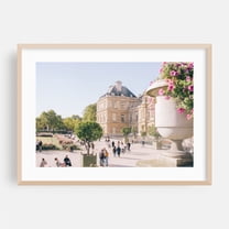 Jardin du Luxembourg - Paris Île-de-France France Photography Architecture Cityscape Travel Poster Floral Botanical Scenic Oak Framed Wall Art Print 16 x 24 inches