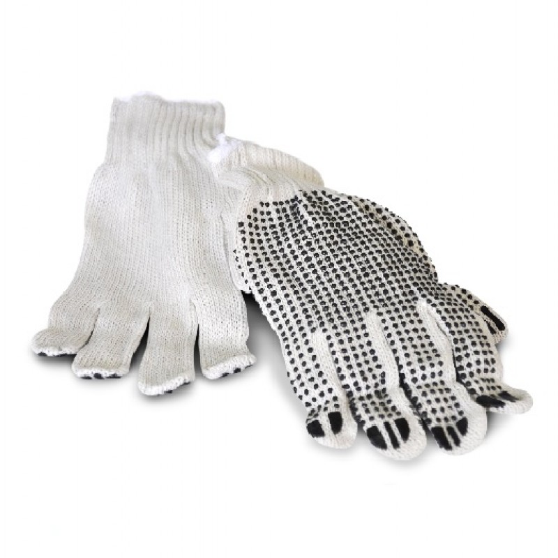 black dot work gloves