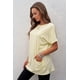 thumbnail image 2 of ABPHQTO Camiseta extragrande informal de color albaricoque para mujer con bolsillos, 2 of 5