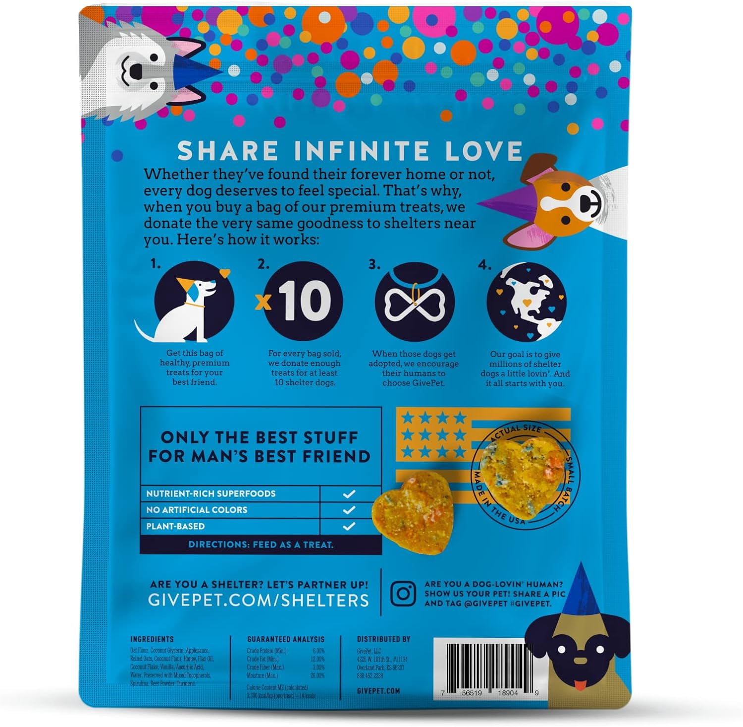(Pack Of 12) Givepet Treat Dog Birthday Bash Soft 6 Oz