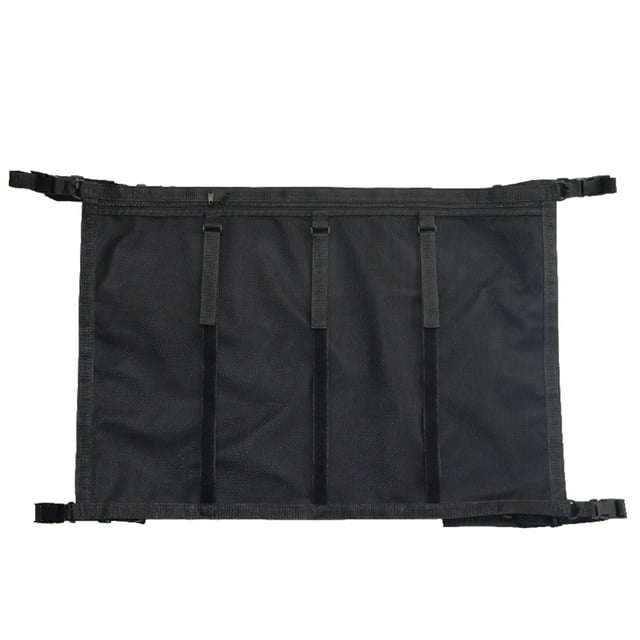 Youkk Réglable Pliable Voiture Plafond Filet Poche Peu Encombrant Toit Organisateur Automobile RV Camions Voyage Maille Noir Nylon