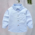 thumbnail image 2 of EnJoCho Boys Dress Shirt Long Sleeve Button Down Lapel School Unifor𝗆 Toddler Lightweight Formal Oxford Holiday Party Outfit, 2 of 8