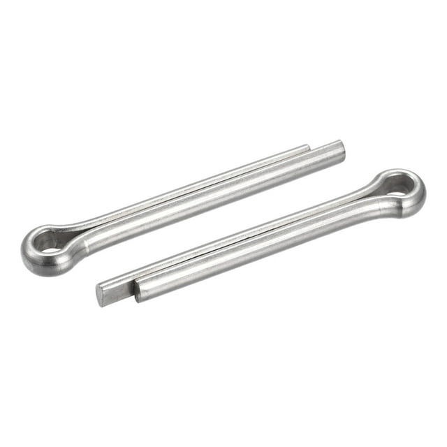 Unique Bargains Split Cotter Pin, 8x60mm Stainless Steel Clip Fastener Fitting Silver 8Pack