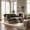 Khaki, variant on Homy Casa 2-Piece Modular Sectional Sofa Set / Chaise Lounge Sofa / Lounge Chair with Ottoman