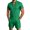 Green, variant on Mens Zipper Rompers Funny Short-Sleeve Polo Shirt Short Jumpsuits Summer 1 Piece Overalls Shorts Casual Fashion Clothes Red S