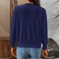 thumbnail image 7 of GEWSEY Women's Long Sleeve V-Neck Button Down Cardigan Knit Shrugs Sweater (Navy, L), 7 of 7
