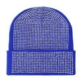 thumbnail image 4 of GDREDA Rhinestone Winter Knitted Hat Warm Sparkling Elegant For Women Men Cold Weather Blue,One Size, 4 of 4
