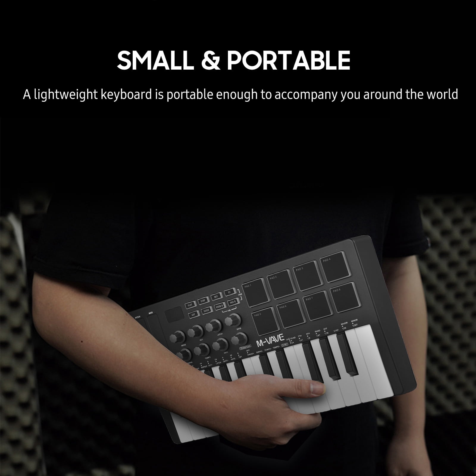 VAVE MIDI Controller,Usb Midi Portable Usb 25 Velocity