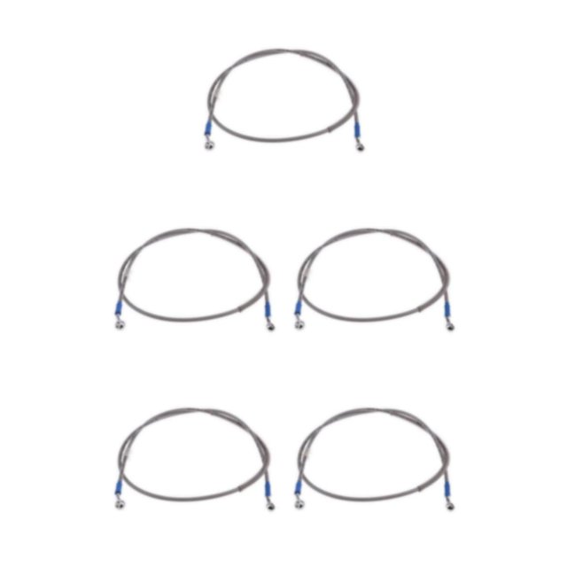 Justharion Motorcycle Brake Oil Hose Line Pipe Fitting Reliable Stainless Steel Braided Construction Silver 140cm 5Set