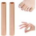 thumbnail image 1 of Juego de 2 protectores de dedos de silicona cortables, vendaje de tubo de protección de dedos de gel suave para eliminar callos, tratar juanetes y callosidades (para dedos medianos -1,5 cm), 1 of 5