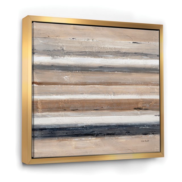 Cercle Géométrique Équilibre Naturel III - Toile Encadrée Transitionnelle Moderne du Milieu du Siècle