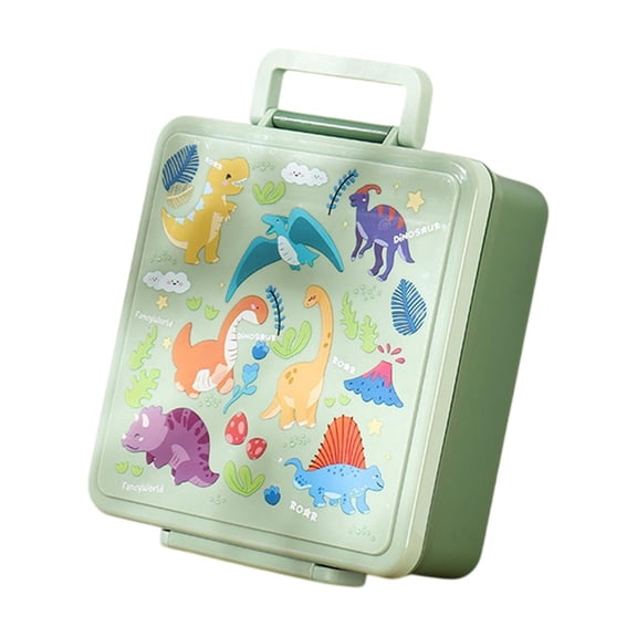 1800ml Bento Lunch Box with 300ml Soup Bowl & Utensils, 8.66x5.98x2.91 Inch Leakproof Divided Meal Prep Container, Reusable BPA-Free Lunchbox with Handle